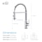 Kibi Aurora Single Handle Pull Down Kitchen Sink Faucet KKF2003CH - alternate 10